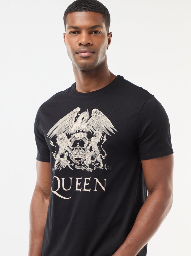 T-shirt met korte mouwen 'Queen' zwart - Kiabi