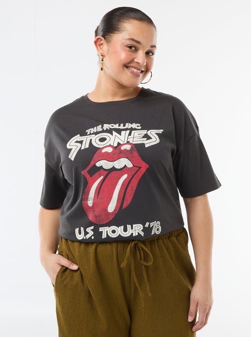 T-shirt met korte mouwen 'Rolling Stones' - Kiabi
