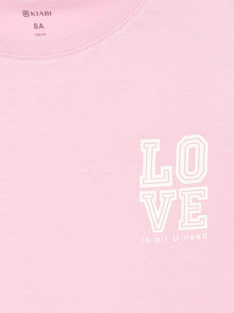 T-shirt met korte mouwen Rose - Kiabi
