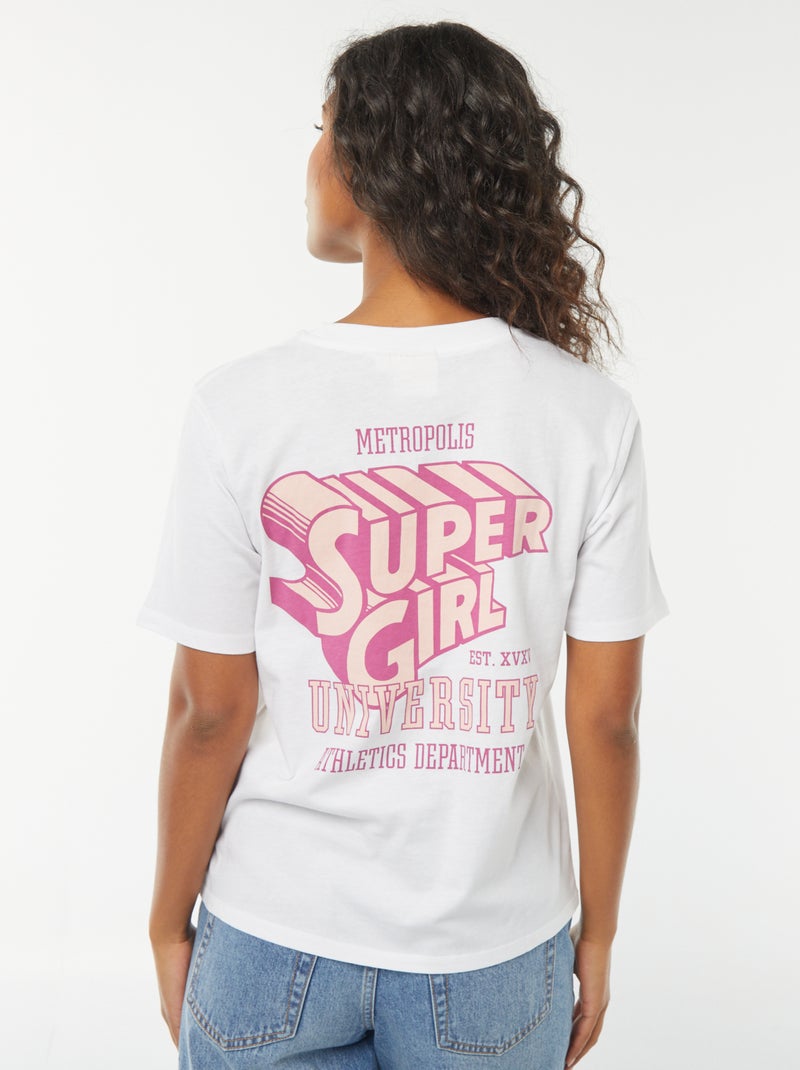 T-shirt met korte mouwen 'Superman' wit - Kiabi