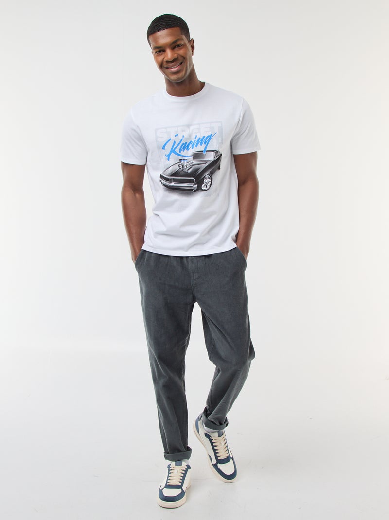T-shirt met korte mouwen 'The Fast and the Furious' Wit - Kiabi