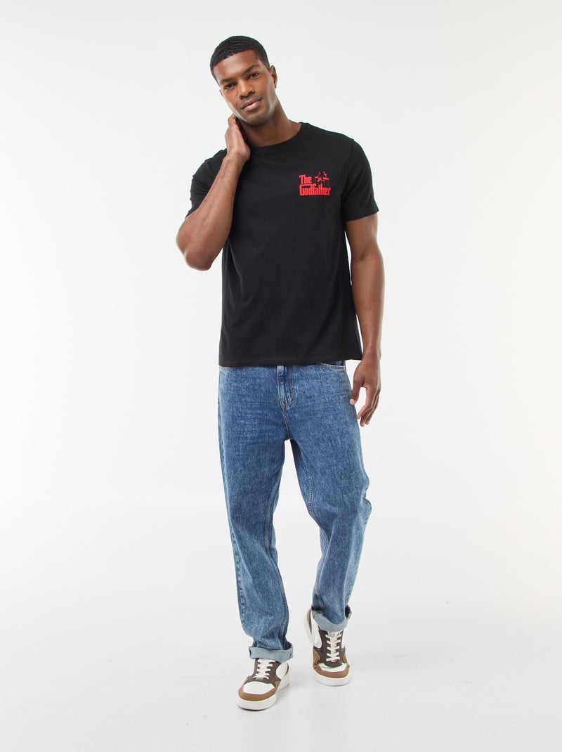T-shirt met korte mouwen 'The Godfather' zwart - Kiabi
