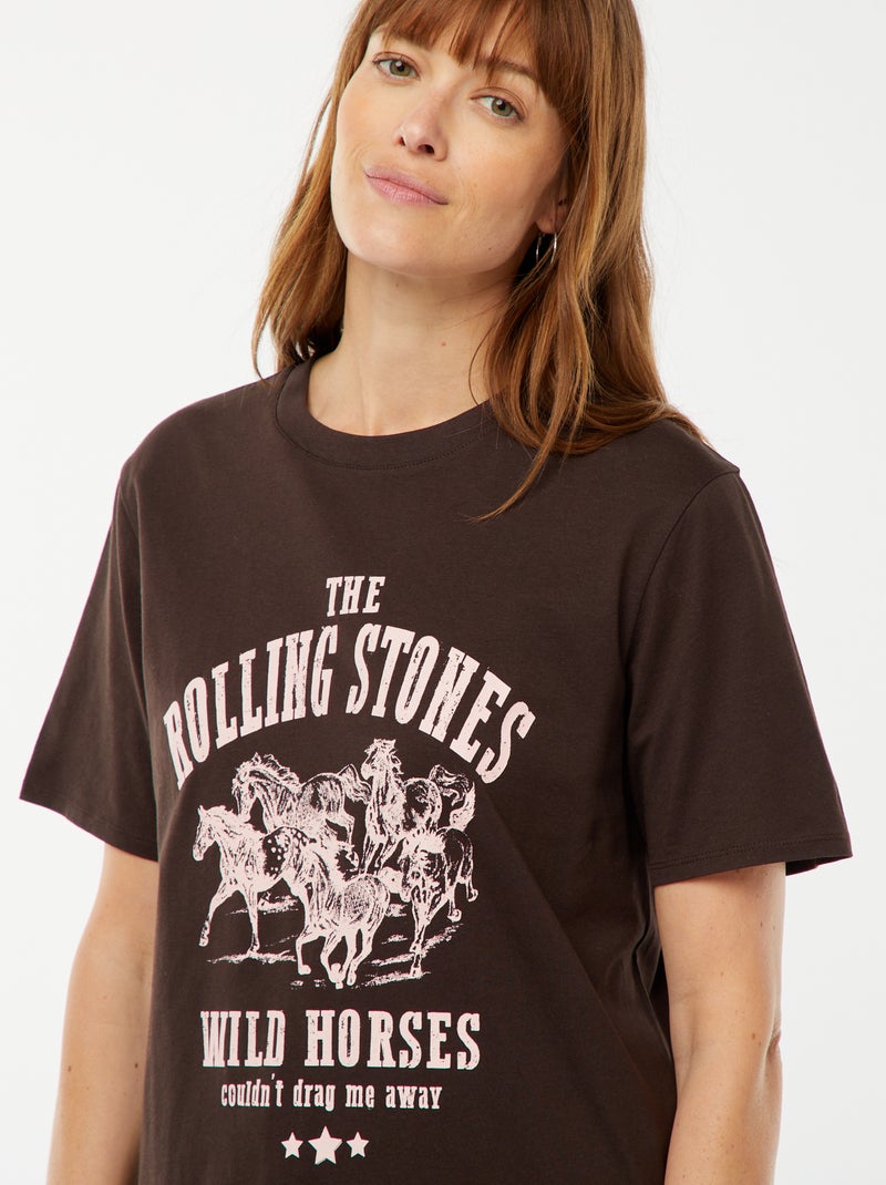 T-shirt met korte mouwen 'The Rolling Stones' BRUIN - Kiabi