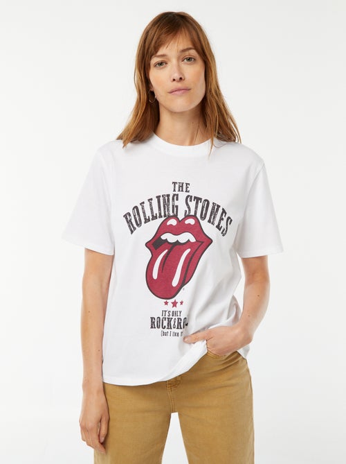 T-shirt met korte mouwen 'The Rolling Stones' - Kiabi