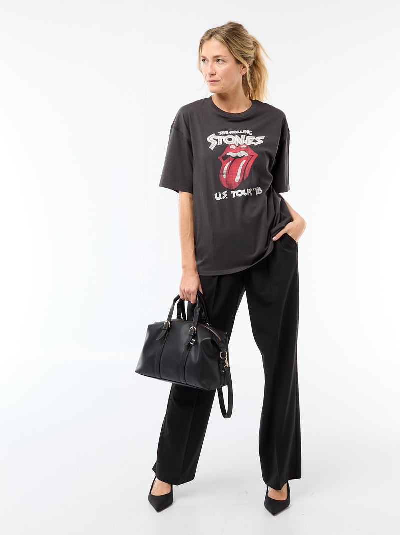 T-shirt met korte mouwen 'The Rolling Stones' Zwart - Kiabi