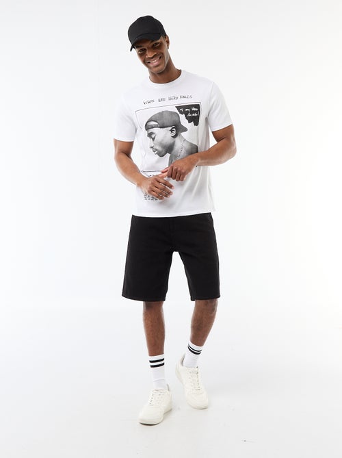 T-shirt met korte mouwen 'Tupac' - Kiabi