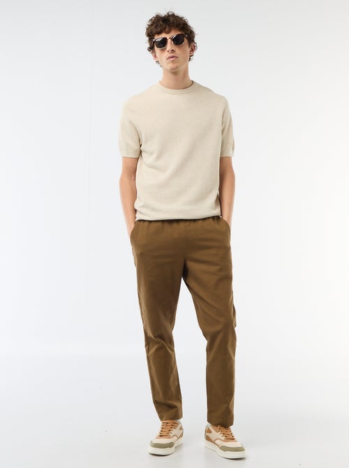 T-shirt met korte mouwen van fantasie materiaal - Kiabi