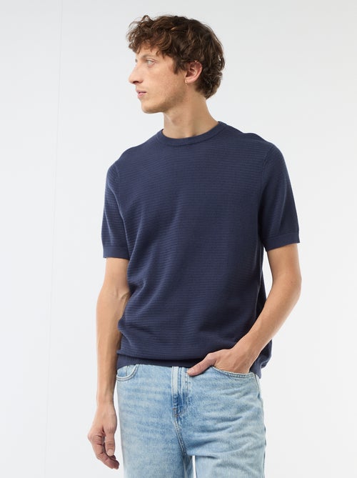 T-shirt met korte mouwen van fantasie materiaal - Kiabi