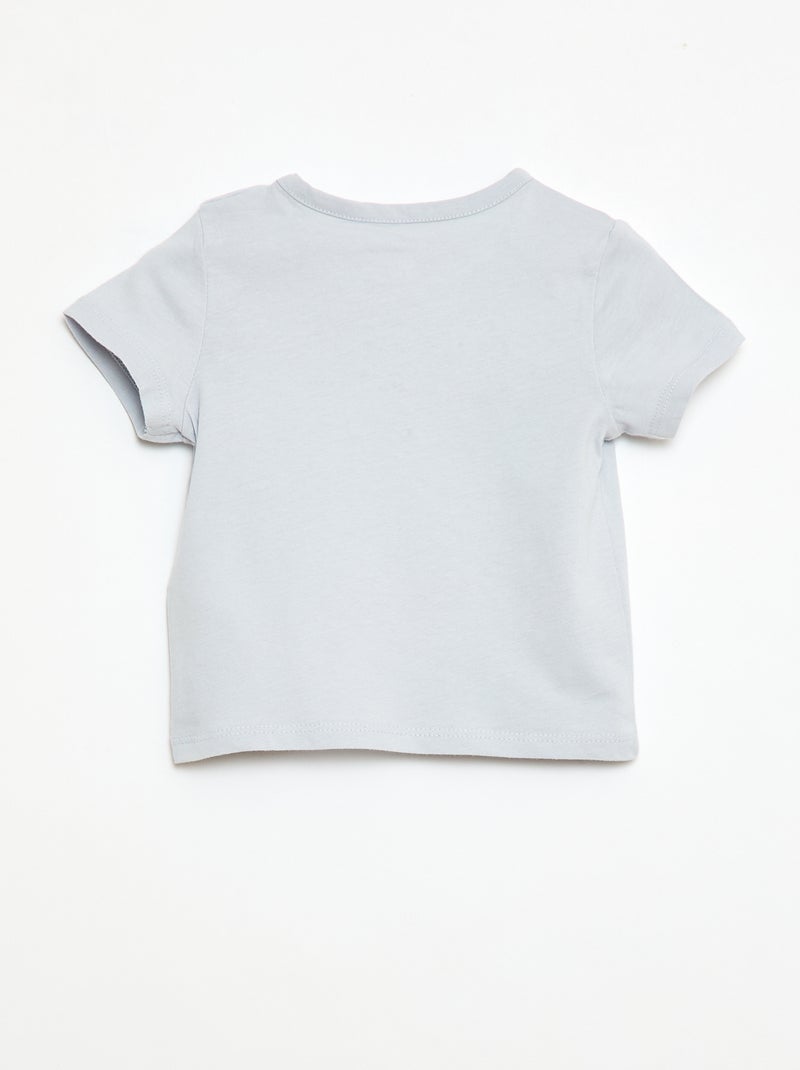 T-shirt met korte mouwen van jerseytricot Blauw - Kiabi