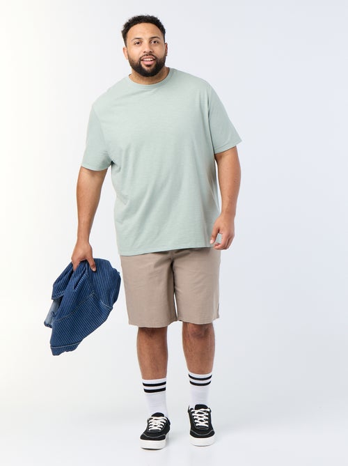T-shirt met korte mouwen van jerseytricot met fantasiepatroon - Kiabi