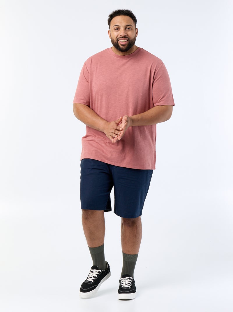 T-shirt met korte mouwen van jerseytricot met fantasiepatroon Rose - Kiabi