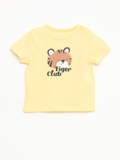 T-shirt met korte mouwen van katoenen jerseytricot - Kiabi