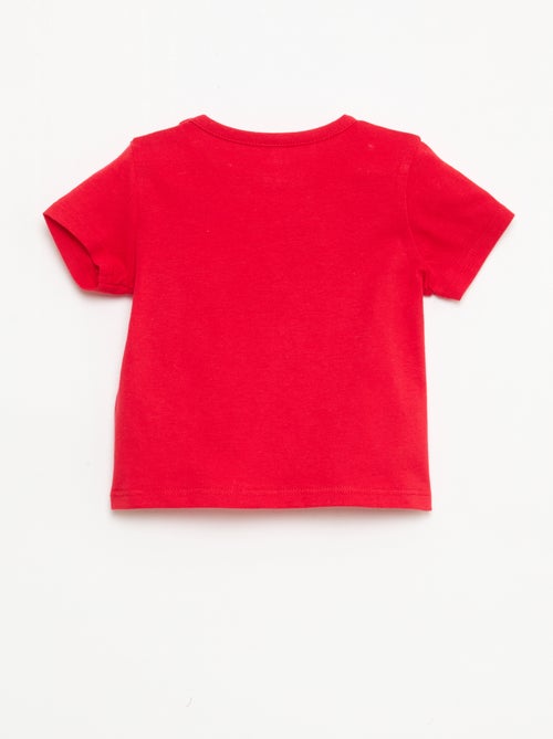 T-shirt met korte mouwen van katoenen jerseytricot - Kiabi