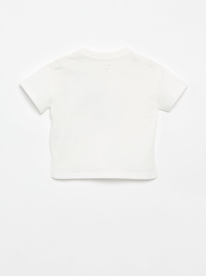 T-shirt met korte mouwen Wit - Kiabi