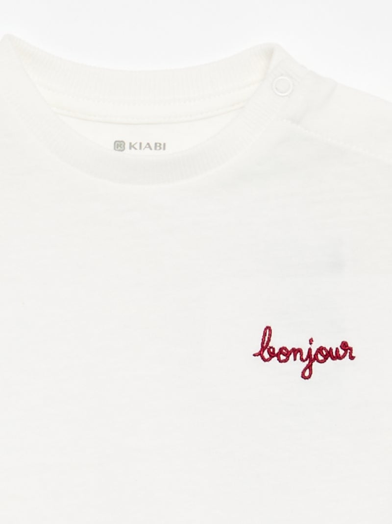 T-shirt met korte mouwen Wit - Kiabi