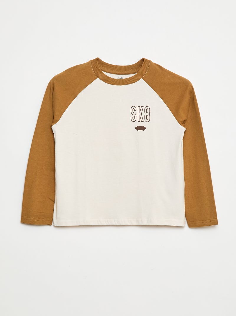 T-shirt met korte raglanmouw Geel - Kiabi