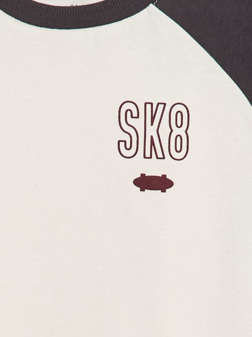 T-shirt met korte raglanmouw - Kiabi