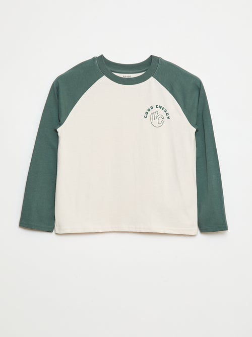 T-shirt met korte raglanmouw - Kiabi