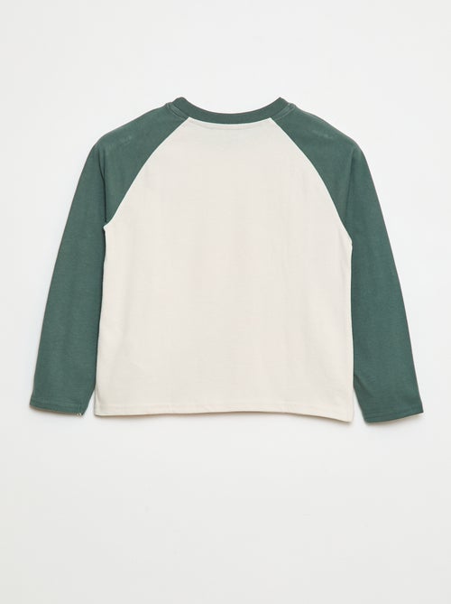 T-shirt met korte raglanmouw - Kiabi