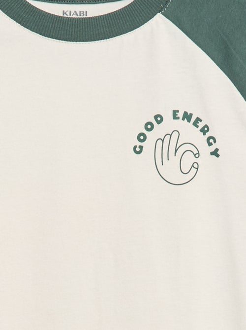 T-shirt met korte raglanmouw - Kiabi