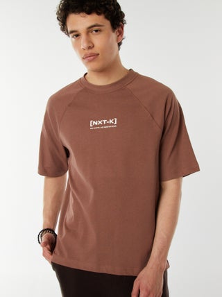 T-shirt met korte raglanmouwen en print