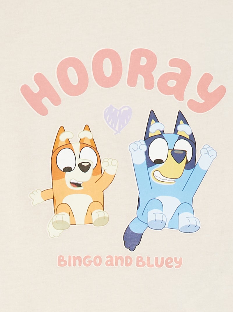 T-shirt met korte ruchemouwen 'Bluey' ROSE - Kiabi