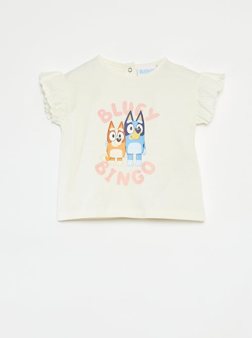 T-shirt met korte ruchemouwen 'Bluey' - Kiabi