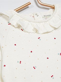 T-shirt met kraag en print 'Ecodesign' - Kiabi