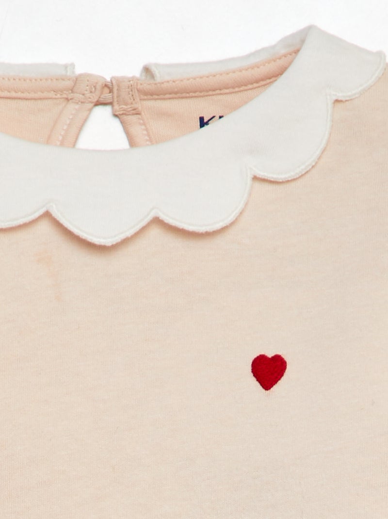 T-shirt met kraagje ROSE - Kiabi