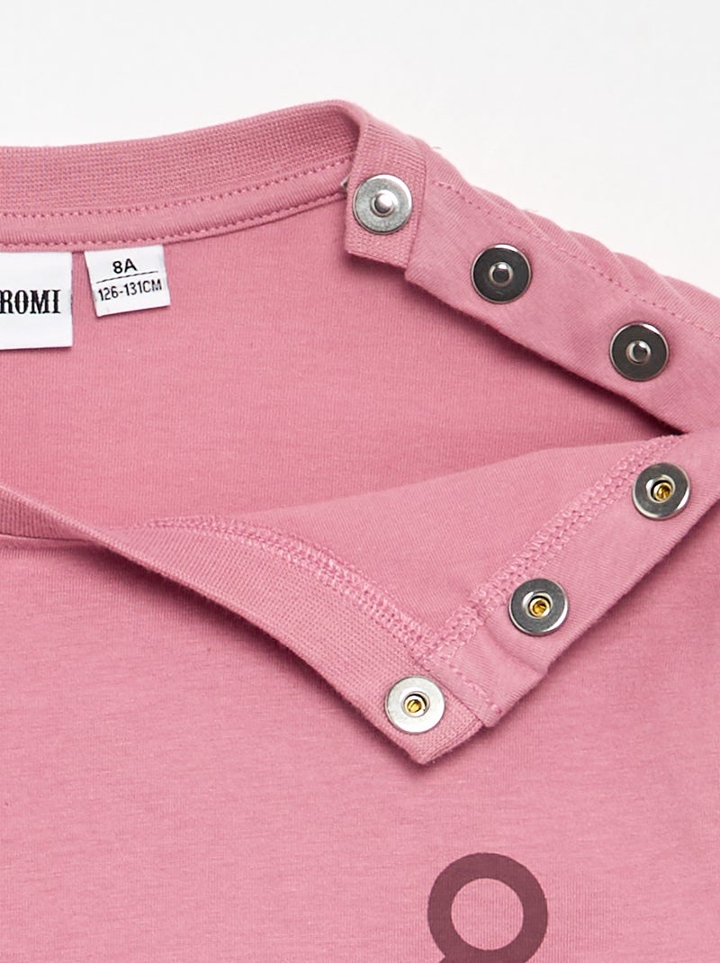 T-shirt met 'Kuromi'-print - gemakkelijk aan te trekken collectie Rose - Kiabi
