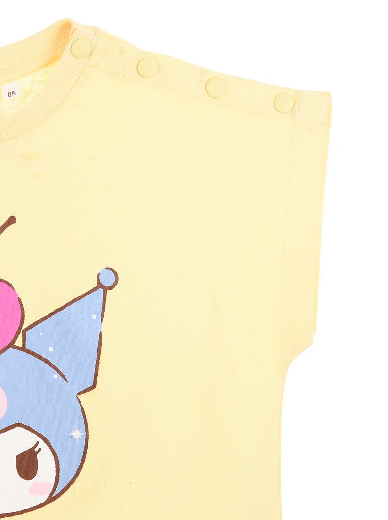 T-shirt met 'Kuromi'-print - Makkelijk aan te trekken Geel - Kiabi