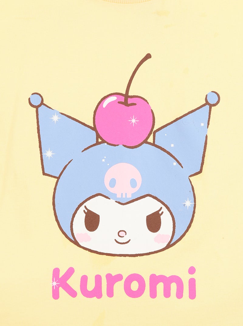 T-shirt met 'Kuromi'-print - Makkelijk aan te trekken Geel - Kiabi
