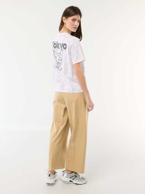 T-shirt met 'Kuromi'-print en korte mouwen - Kiabi