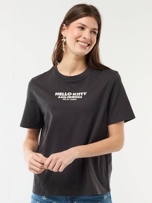 T-shirt met 'Kuromi'-print en korte mouwen - Kiabi