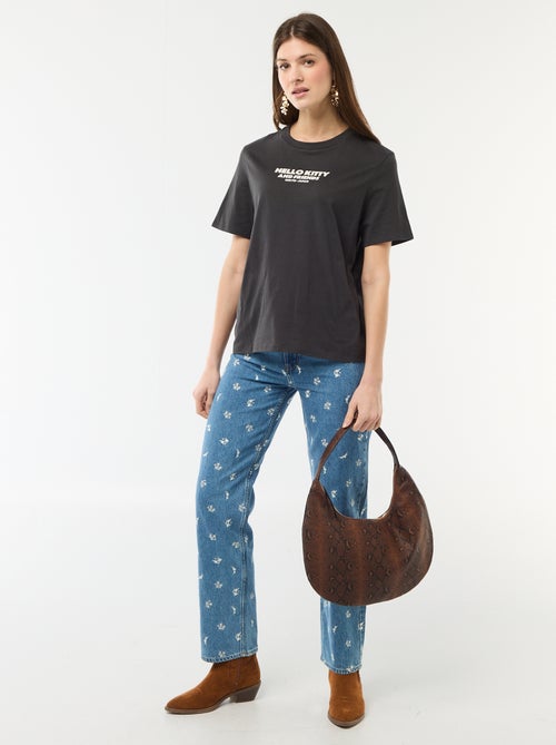 T-shirt met 'Kuromi'-print en korte mouwen - Kiabi