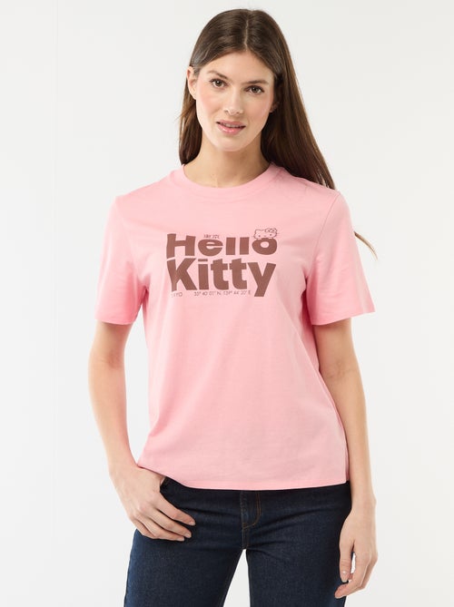 T-shirt met 'Kuromi' print, voor- en achterkant bedrukt - Kiabi