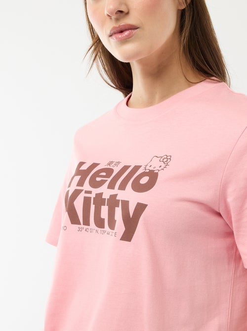 T-shirt met 'Kuromi' print, voor- en achterkant bedrukt - Kiabi