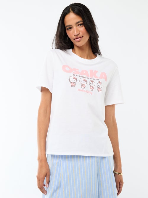 T-shirt met 'Kuromi' print, voor- en achterkant bedrukt - Kiabi