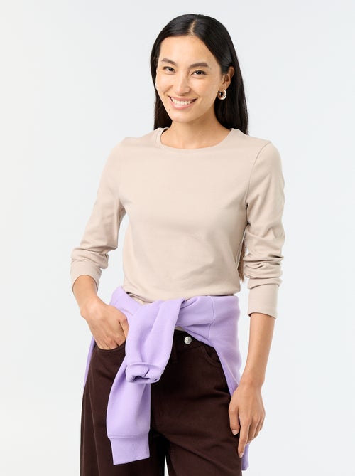 T-shirt met lange mouw - Kiabi