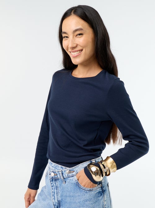 T-shirt met lange mouw - Kiabi