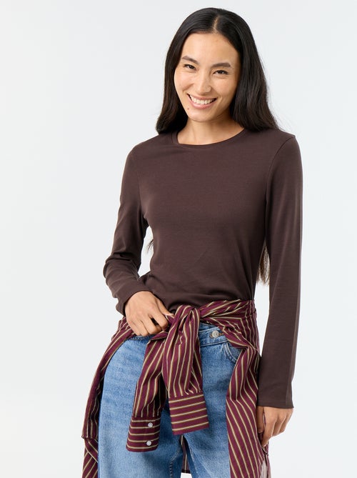T-shirt met lange mouw - Kiabi