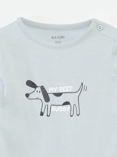 T-shirt met lange mouw en applicatie - Kiabi