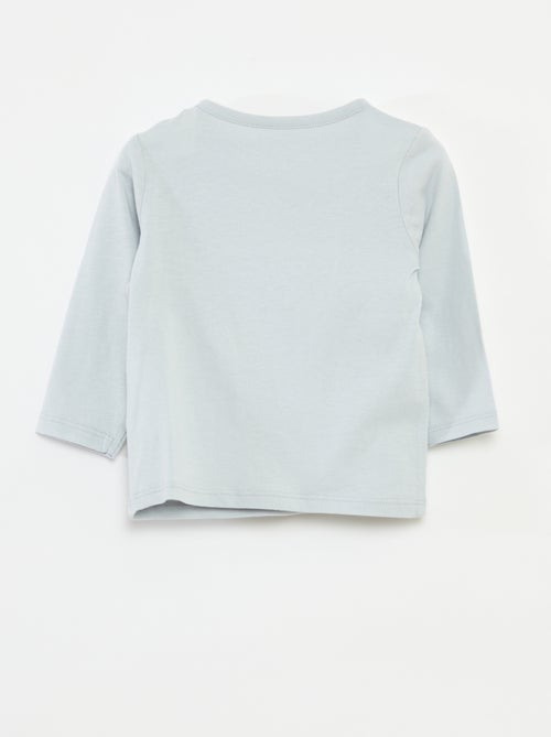 T-shirt met lange mouw en applicatie - Kiabi