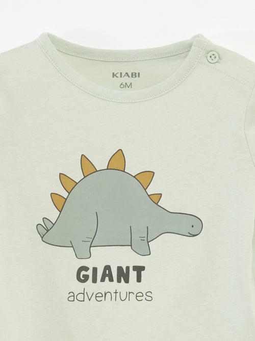 T-shirt met lange mouw en applicatie - Kiabi