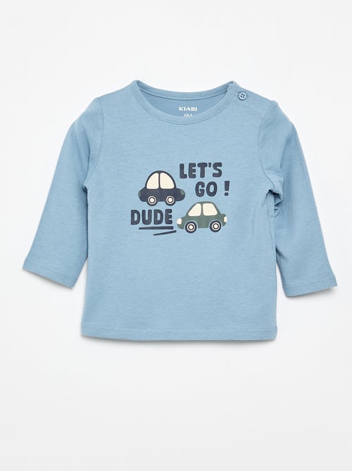T-shirt met lange mouw en applicatie - Kiabi