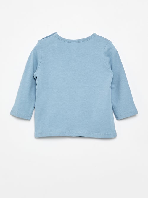 T-shirt met lange mouw en applicatie - Kiabi