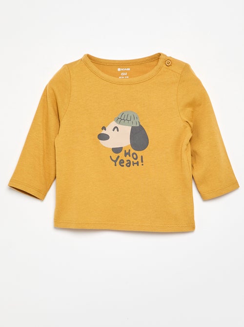 T-shirt met lange mouw en applicatie - Kiabi T-shirt met lange mouw en applicatie - Kiabi