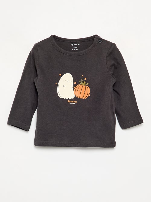 T-shirt met lange mouw en applicatie - Kiabi