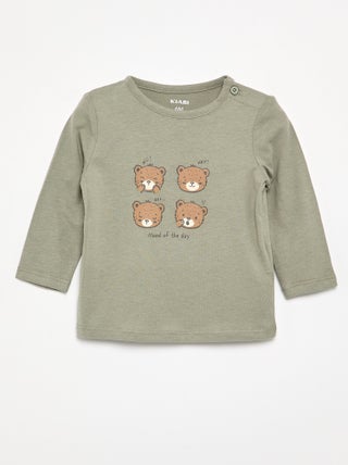 T-shirt met lange mouw en applicatie