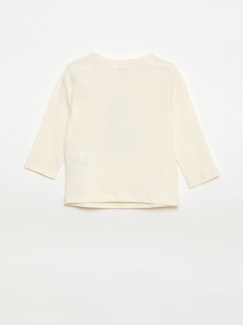 T-shirt met lange mouw en applicatie - Kiabi